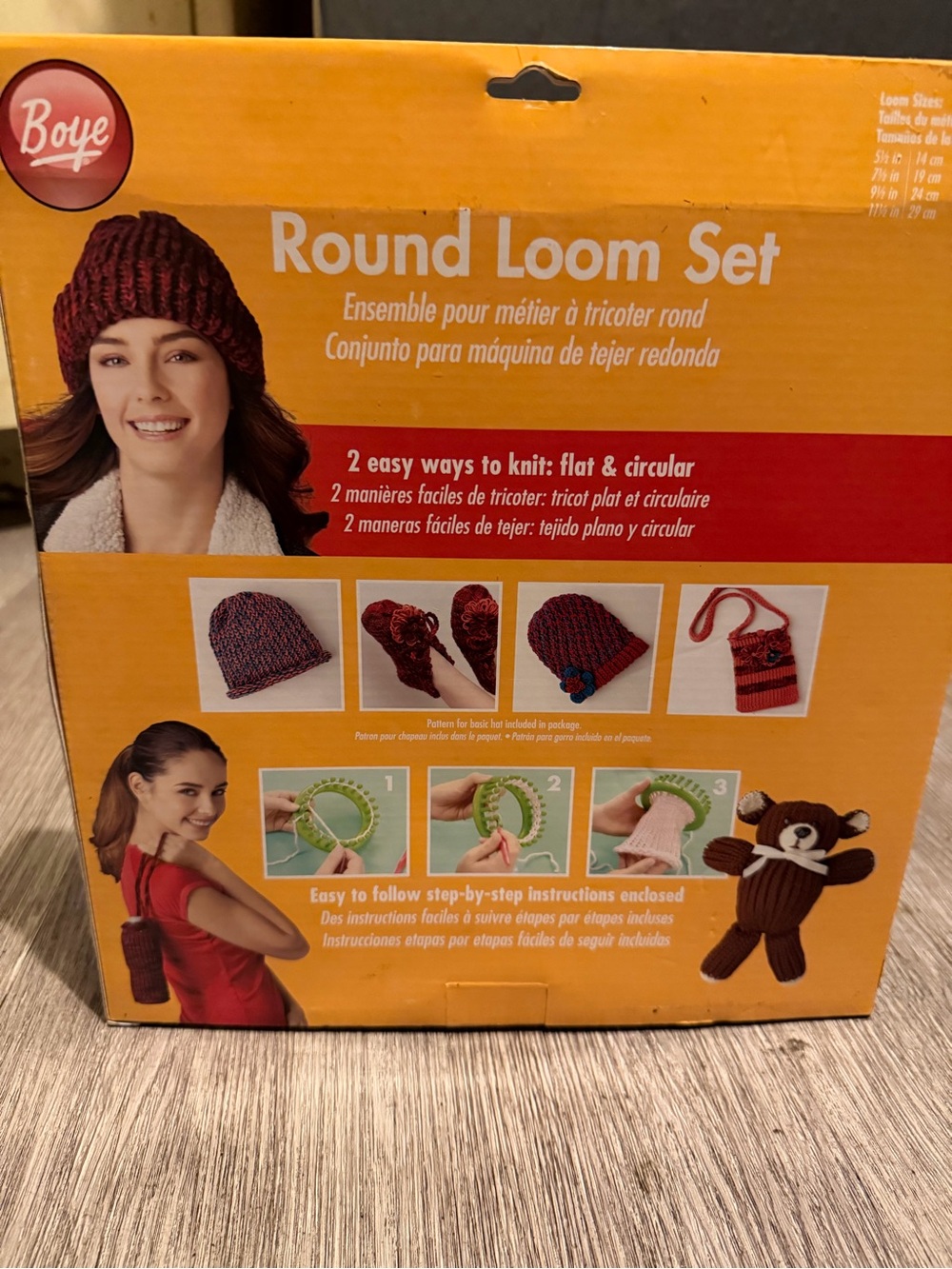 Boye Round Loom Set - Burgundy Knit Hat Kit